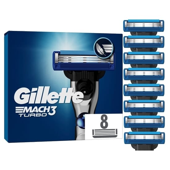 Gillette Mach3 Turbo Rakblad 8 st