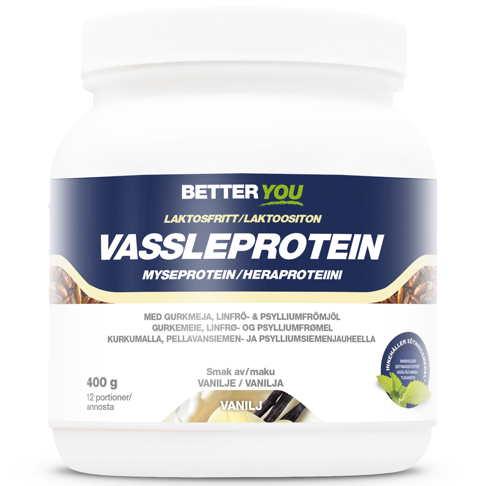 Better You Laktosfritt Vassleprotein Vanilj 400 g