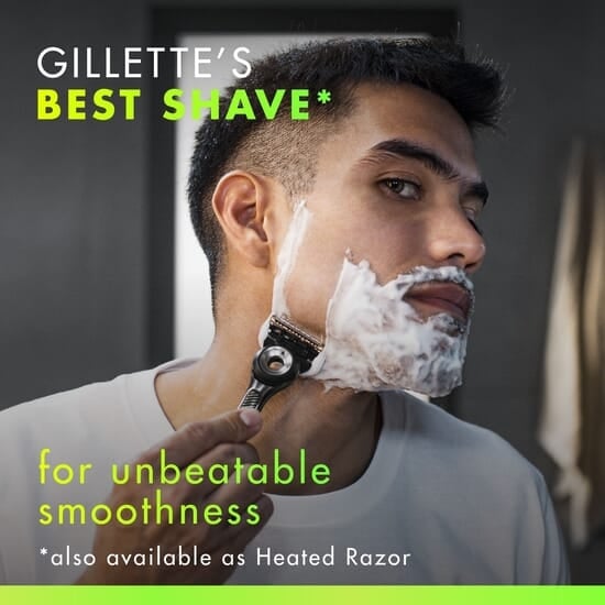 GilletteLabs Rakhyvel Exfoliating Bar 2 Rakblad med Magnetiskt Ställ & Resefodral