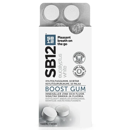 SB12 Boost Eucalyptus White tuggummi 10 st