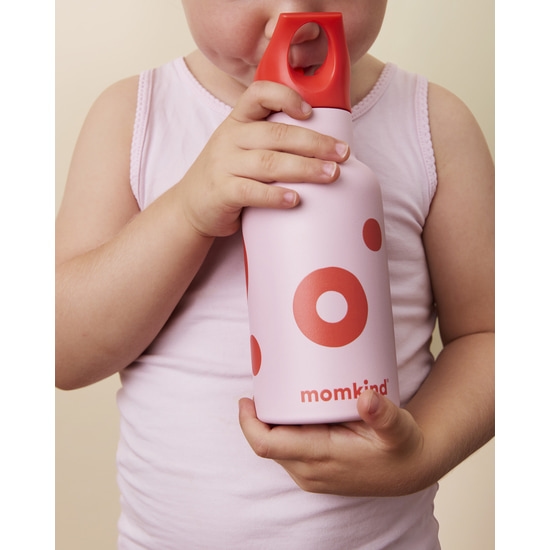 momkind Liten termosflaska med sugrör 350 ml