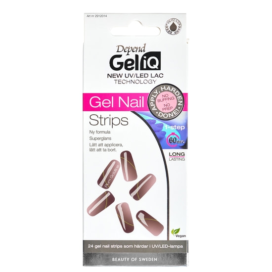 Depend Gel iQ Gel Nail Strips Plum Goldline