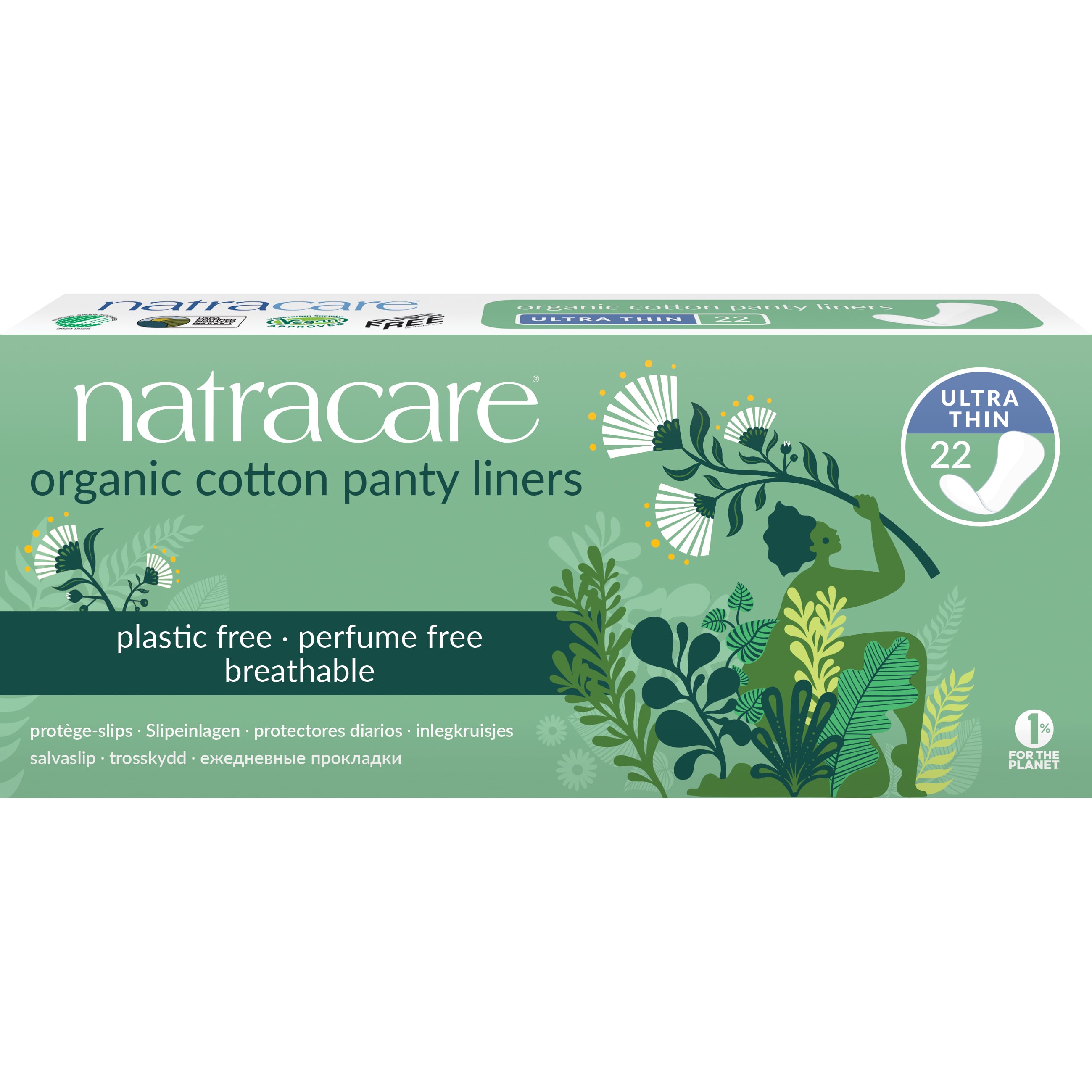 Natracare Ekologiska Trosskydd ultratunna, 22 st