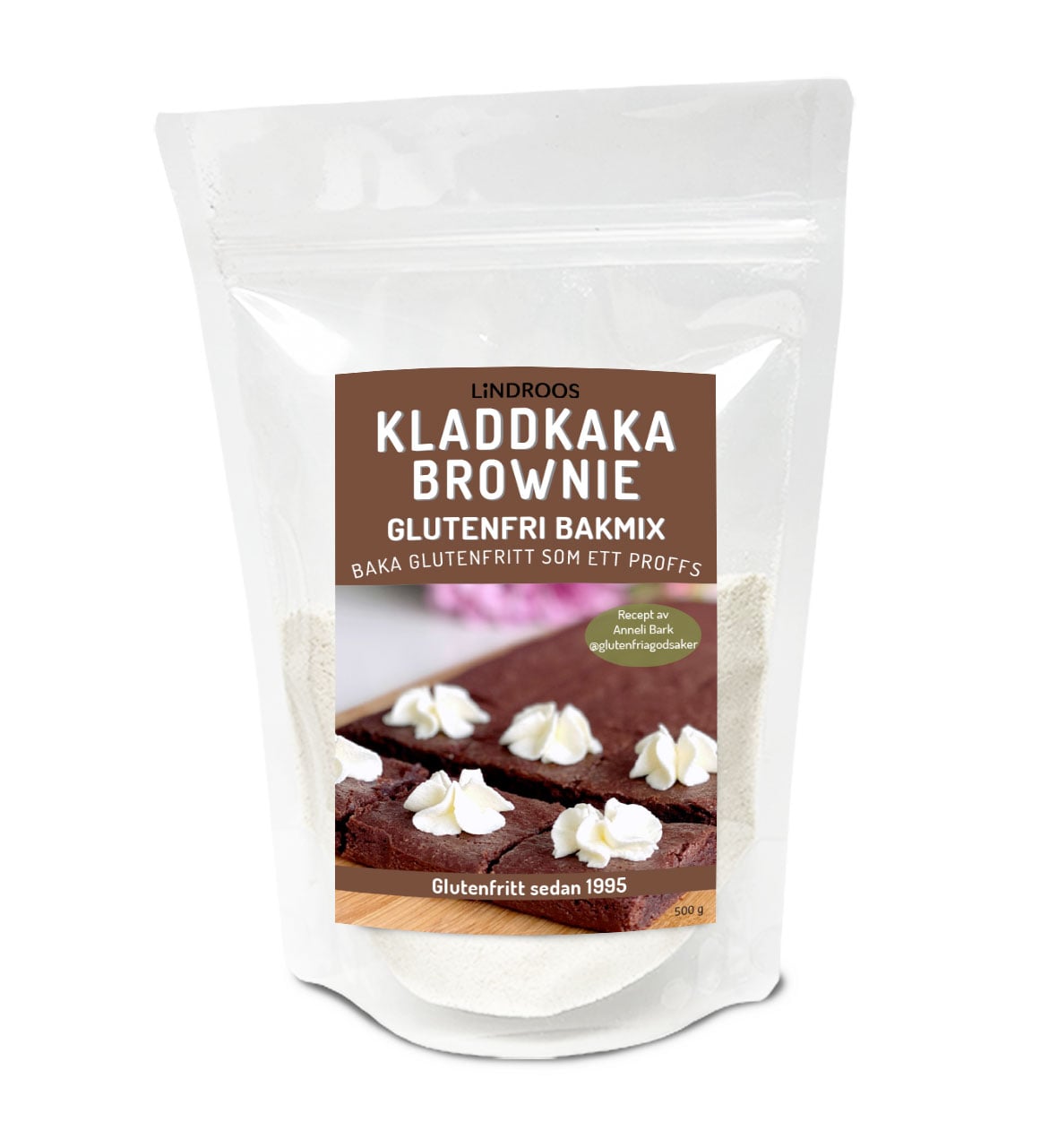Lindroos Glutenfri Bakmix Kladdkaka Brownie 500 g