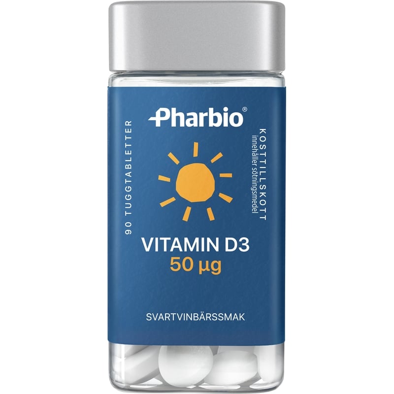 Pharbio Vitamin D 50 µg 90 tuggtabletter