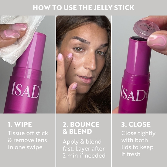 IsaDora The Lip & Cheek Tint Cooling Jelly Stick 12 Berry Pink 12 g