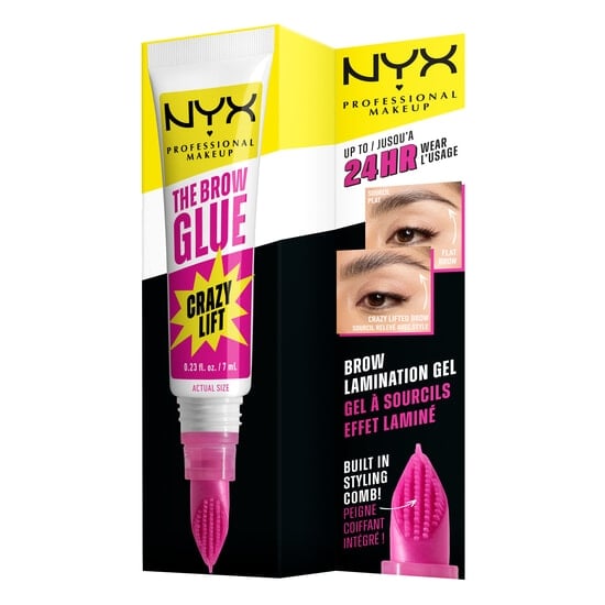 NYX Professional Makeup The Brow Glue Crazy Lift 01 Transparent 7 ml