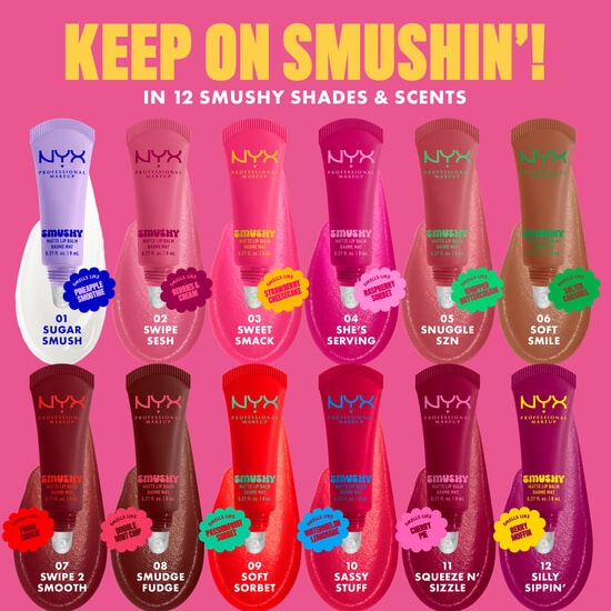 NYX Professional Makeup Smushy Matte Lip Balm 8 Smudge Fudge 8 ml