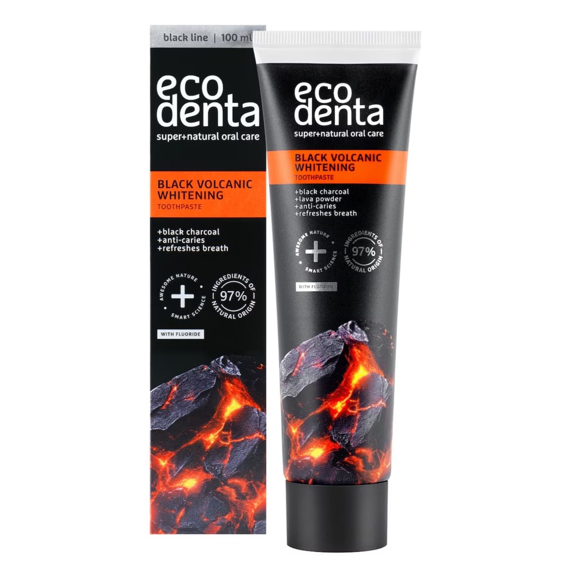 Ecodenta Black Whitening Toothpaste with Volcanic Minerals 100 ml