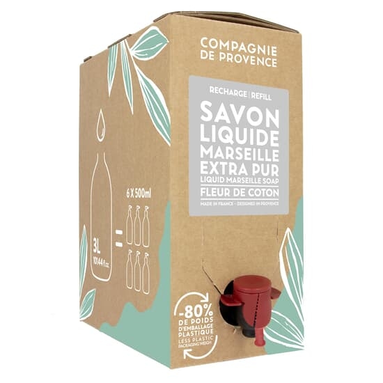 Compagnie De Provence Liquid Marseille Soap Refill Cotton Flower 3000 ml