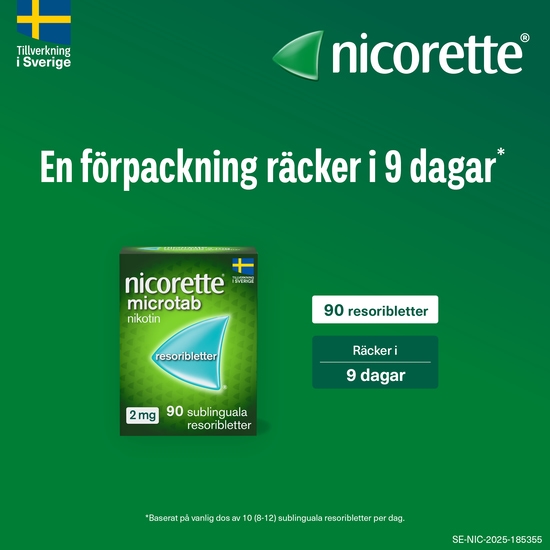 Nicorette Microtab, resoriblett, sublingual 2 mg 90 st