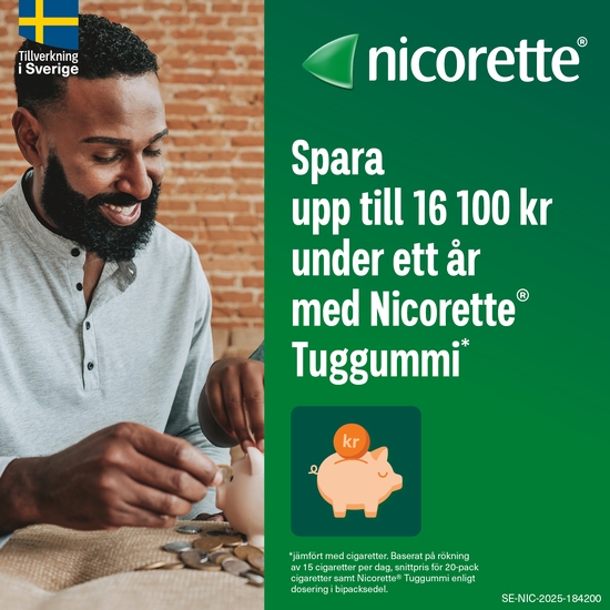 Nicorette Mentolmint, medicinskt tuggummi 4 mg 210 st