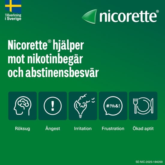 Nicorette Fruktmint, medicinskt tuggummi 2 mg 210 st