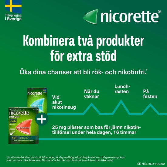 Nicorette Fruktmint, medicinskt tuggummi 4 mg 105 st