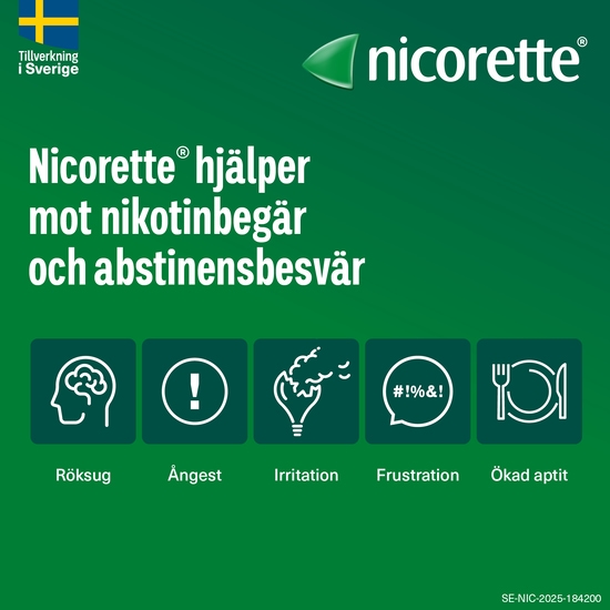 Nicorette Pepparmint, medicinskt tuggummi 2 mg 105 st