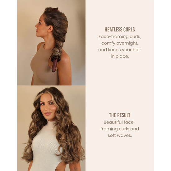 Lenoites Heatless Curls Unicorn Brown
