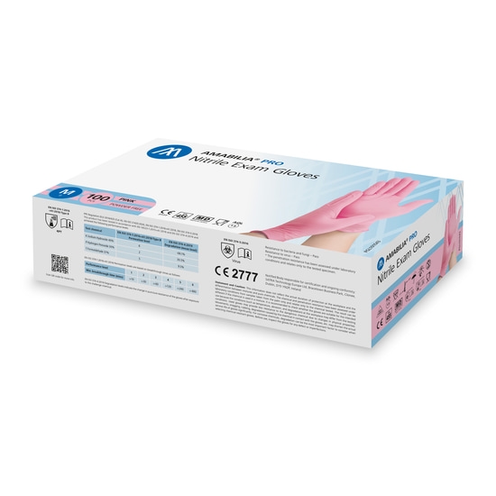 Amabilia Pro Nitrilhandskar Rosa M 100 st
