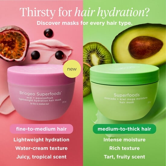 Briogeo Superfoods Acai + Passionfruit Lightweight Hydration Hair Mask 240 ml
