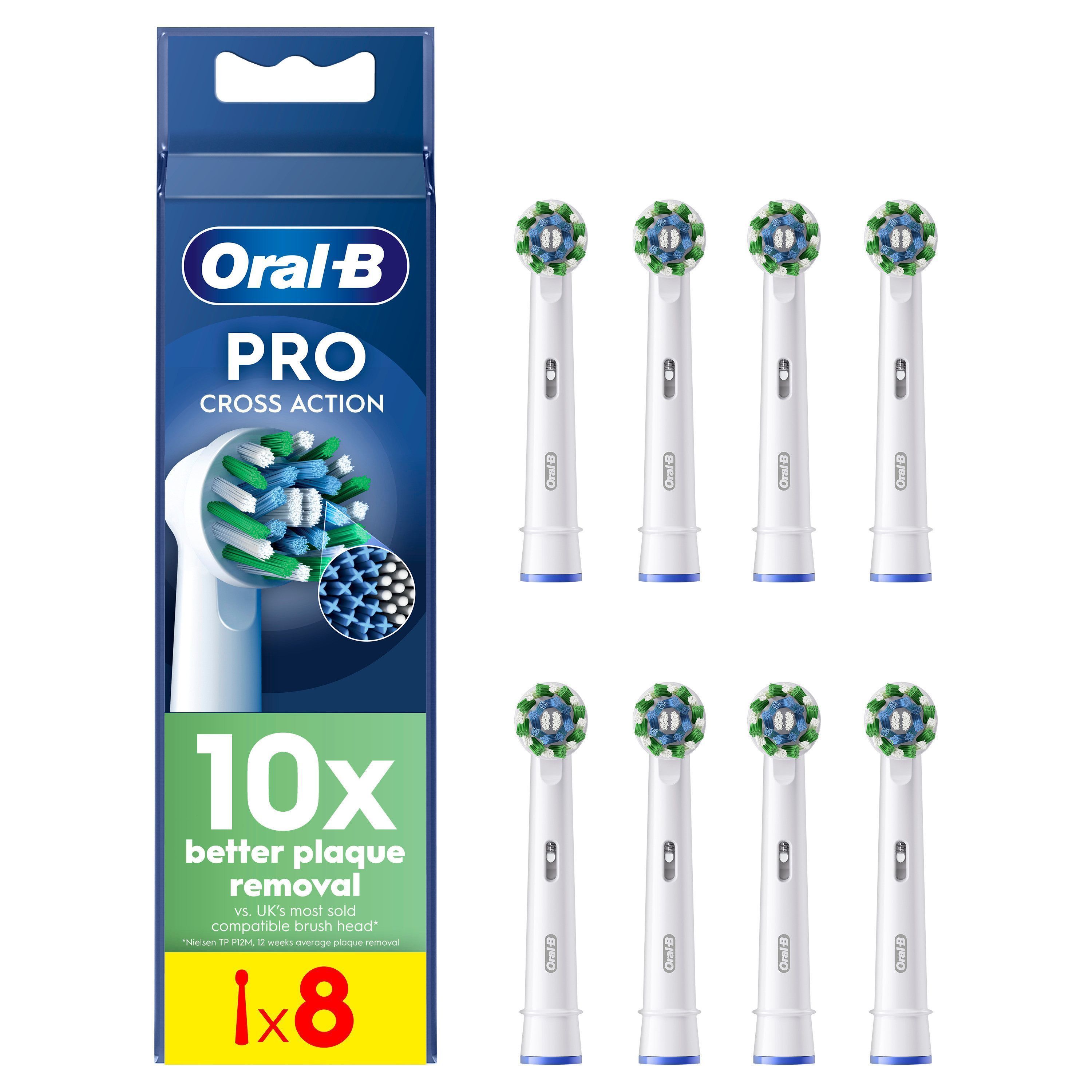 Oral-B Cross Action Borsthuvuden 8 st