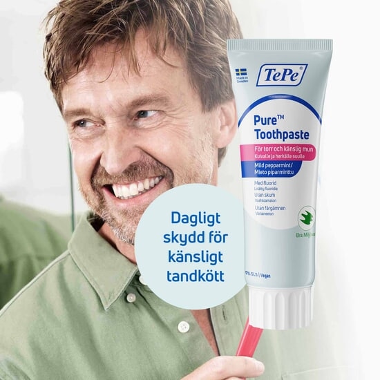 TePe Pure Toothpaste Mild Pepparmint 75 ml