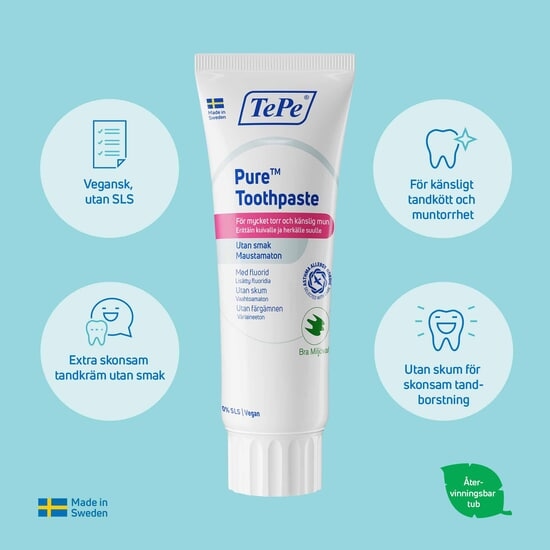 TePe Pure Toothpaste Utan Smak 75 ml