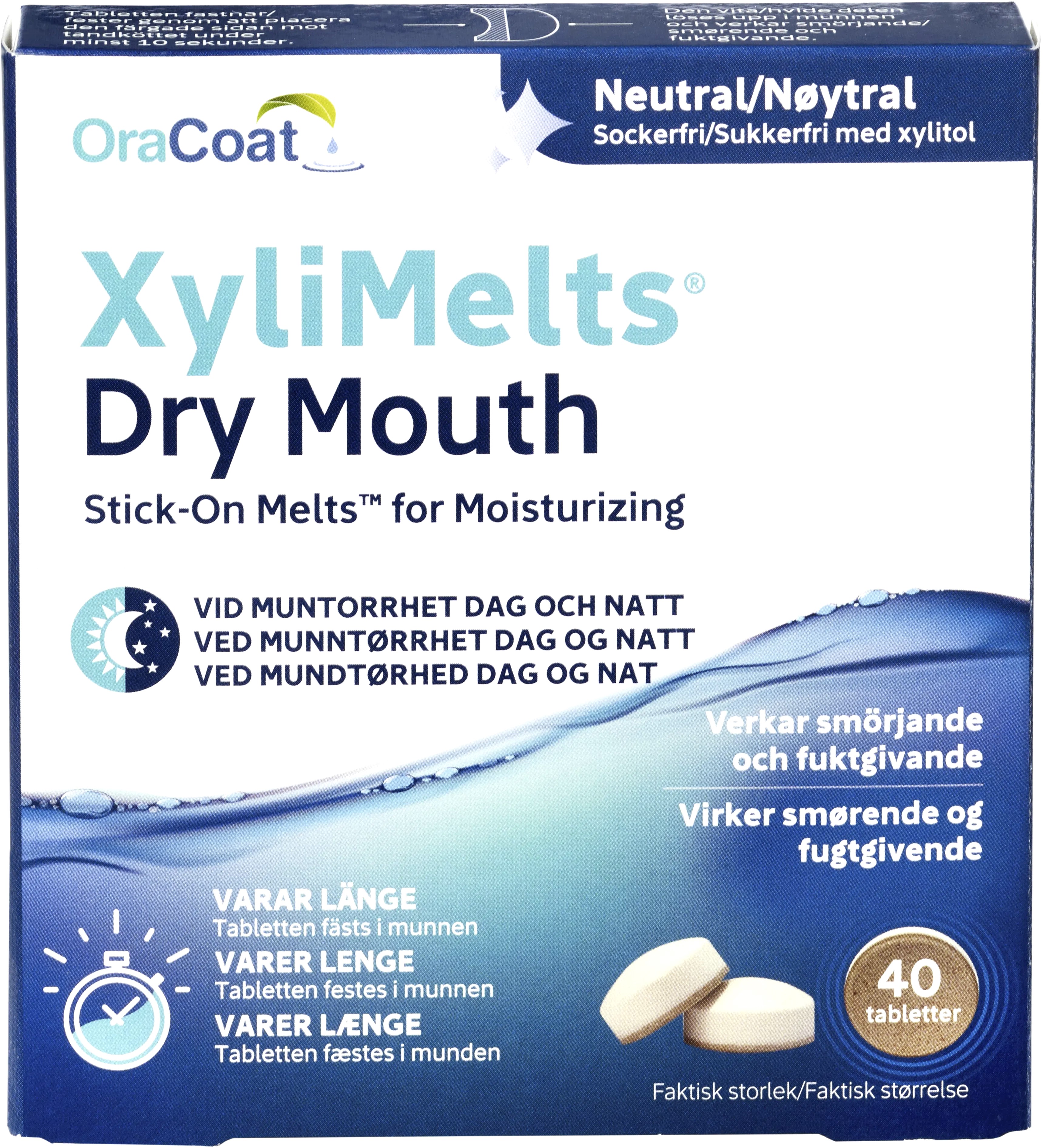 Xylimelts Tablett mot Muntorrhet Neutral 40 st