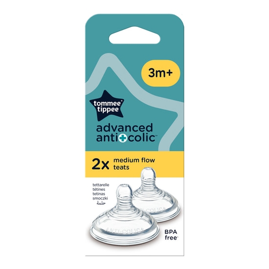 Tommee Tippee Anti-Colic Dinapp Medium Flow 3m+ 2 st