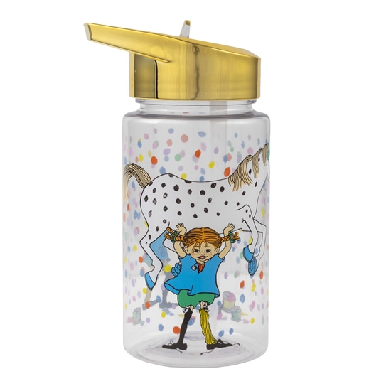 Rätt Start Vattenflaska i plast Pippi Födelsedag Guld 550 ml