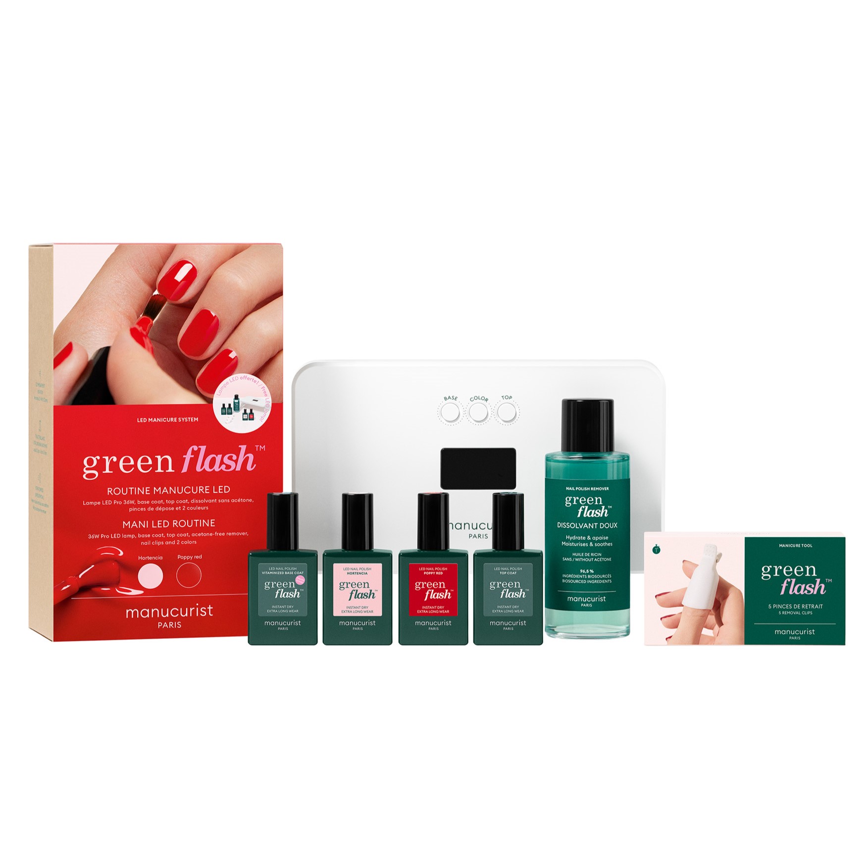 Manucurist Green Flash Gel Kit 36 W Hortencia & Poppy Red