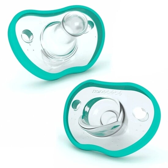 Nanobébé Flexy Napp Silikon 3 mån+ Turkos 2 st