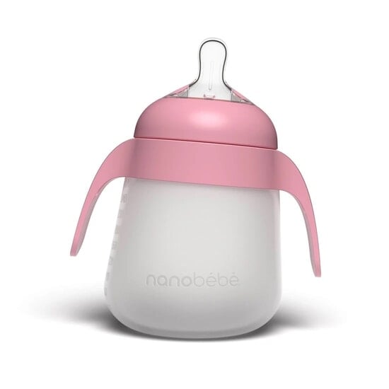 Nanobébé Handtag Flexy Flaska Rosa 2 st