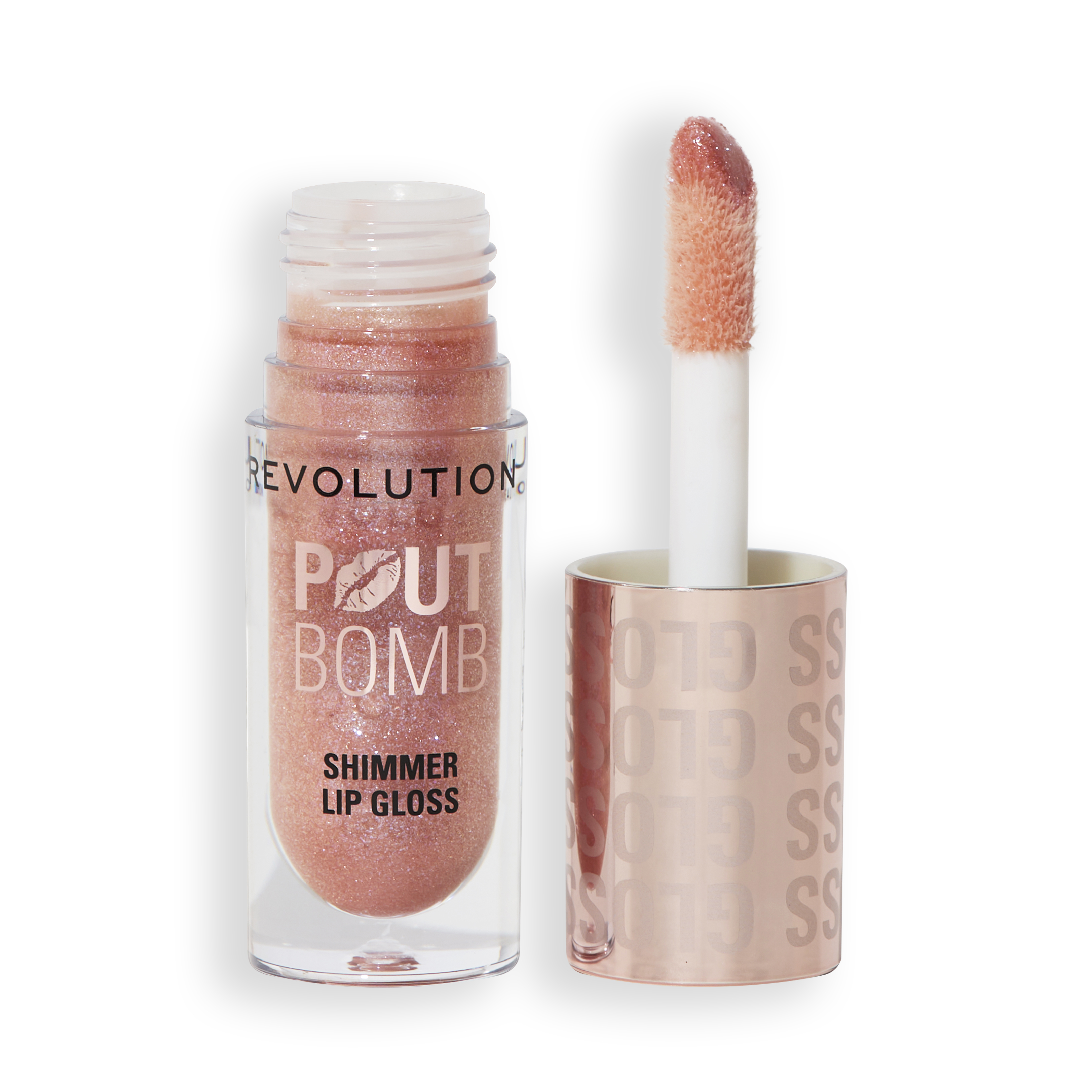 Revolution Pout Bomb Shimmer Gloss Glimmer Nude 4,5 ml