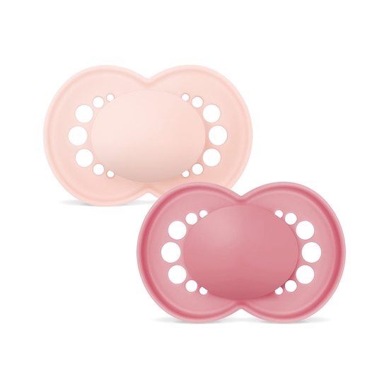 MAM Original Silicone 6-16 mån Pink Unprinted 2-pack