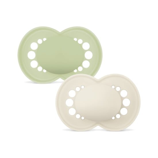 MAM Original Silicone 6-16 mån Green Unprinted 2-pack