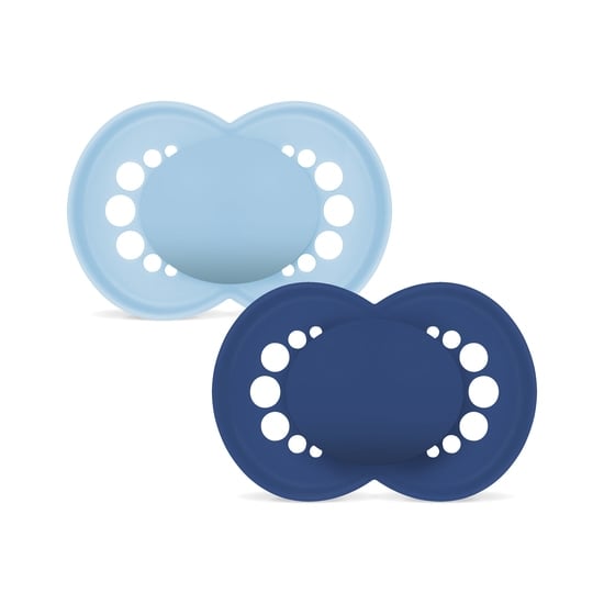 MAM Original Silicone 6-16 mån Blue Unprinted 2-pack