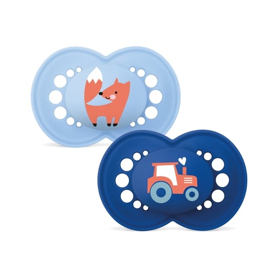 MAM Original Silicone 6-16 mån Blue 2-pack