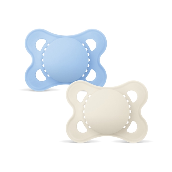 MAM Original Silicone 0-6 mån Blue Unprinted 2-pack