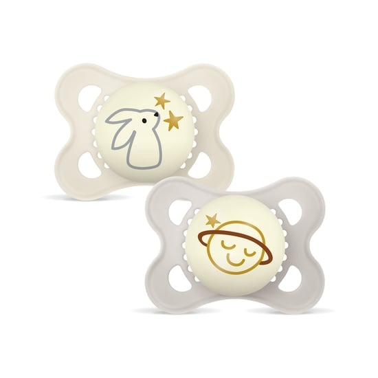 MAM Original Night Silicone 0-6 mån Neutral 2-pack
