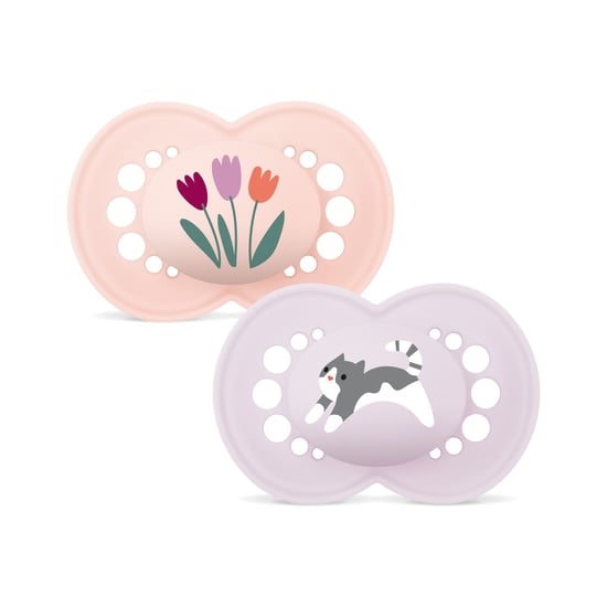 MAM Original Natural Rubber 6-16 mån Pink 2-pack