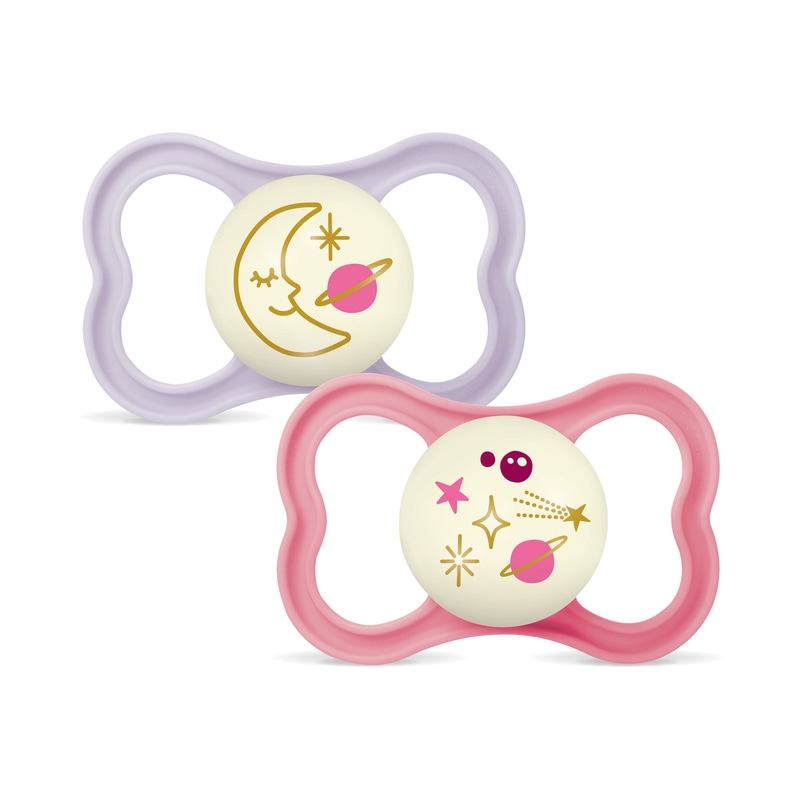 MAM Air Night Silicone 6-16 mån Pink 2-pack