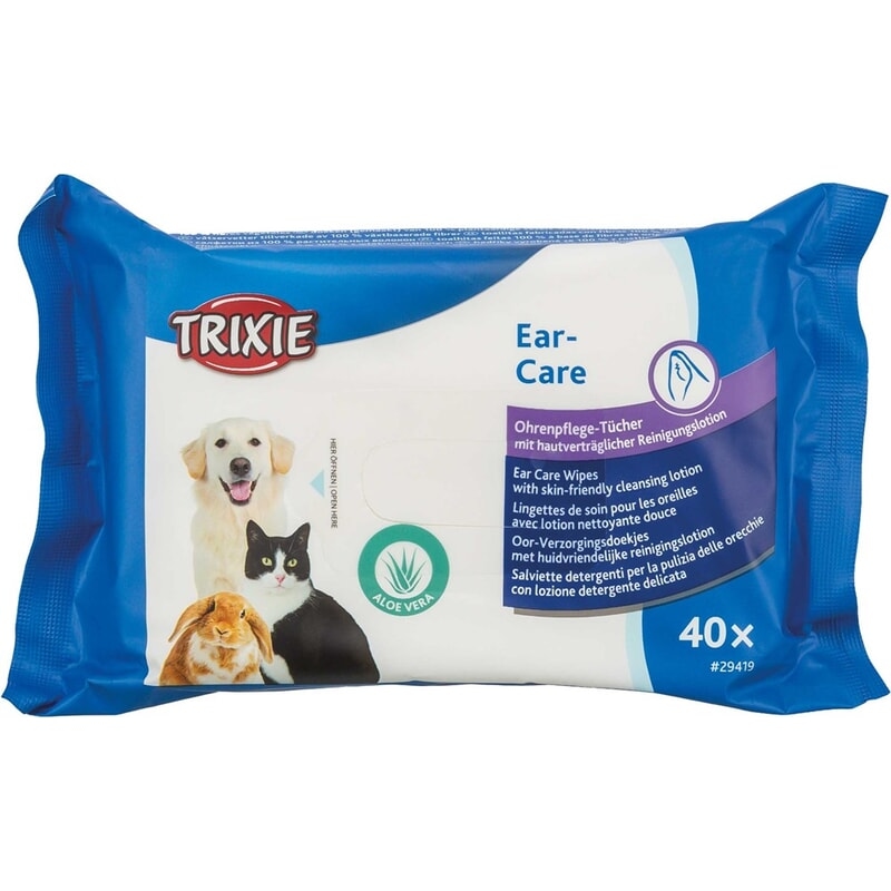 Trixie Öronrengöringsservetter med Aloe Vera 40 st