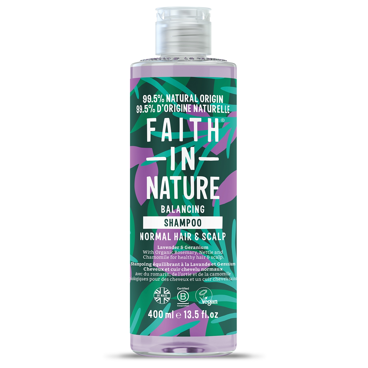 Alternativ bild 1 för Faith in Nature Lavender & Geranium Schampo 400 ml