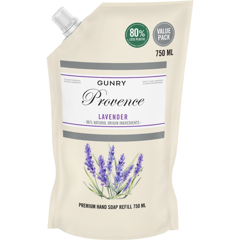 Gunry Flytande Tvål Premium Refill Lavender 750 ml