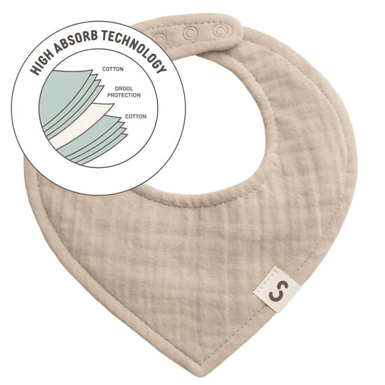 STUCKIES High Absorbency Bib Beige