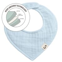 STUCKIES High Absorbency Bib Baby Blue
