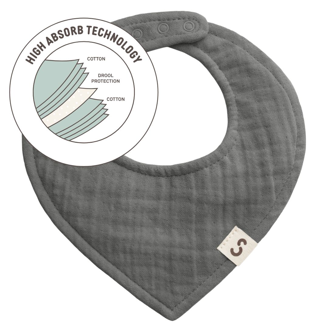 STUCKIES High Absorbency Bib Anthracite Black