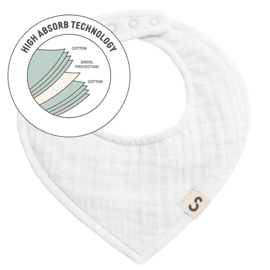 STUCKIES High Absorbency Bib White