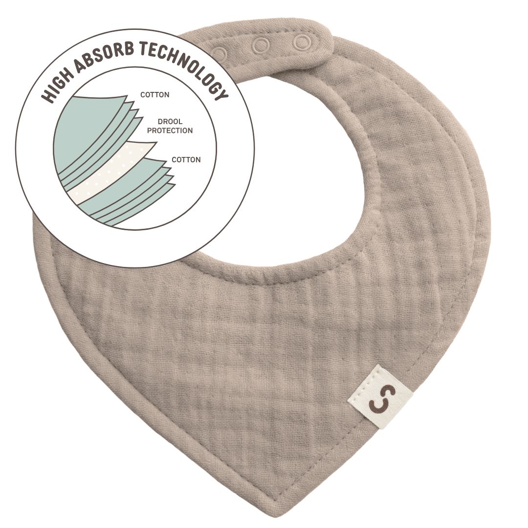 STUCKIES High Absorbency Bib Taupe