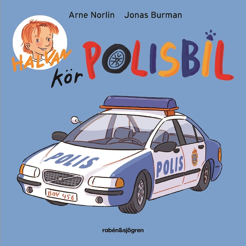 Böcker Halvan kör polisbil