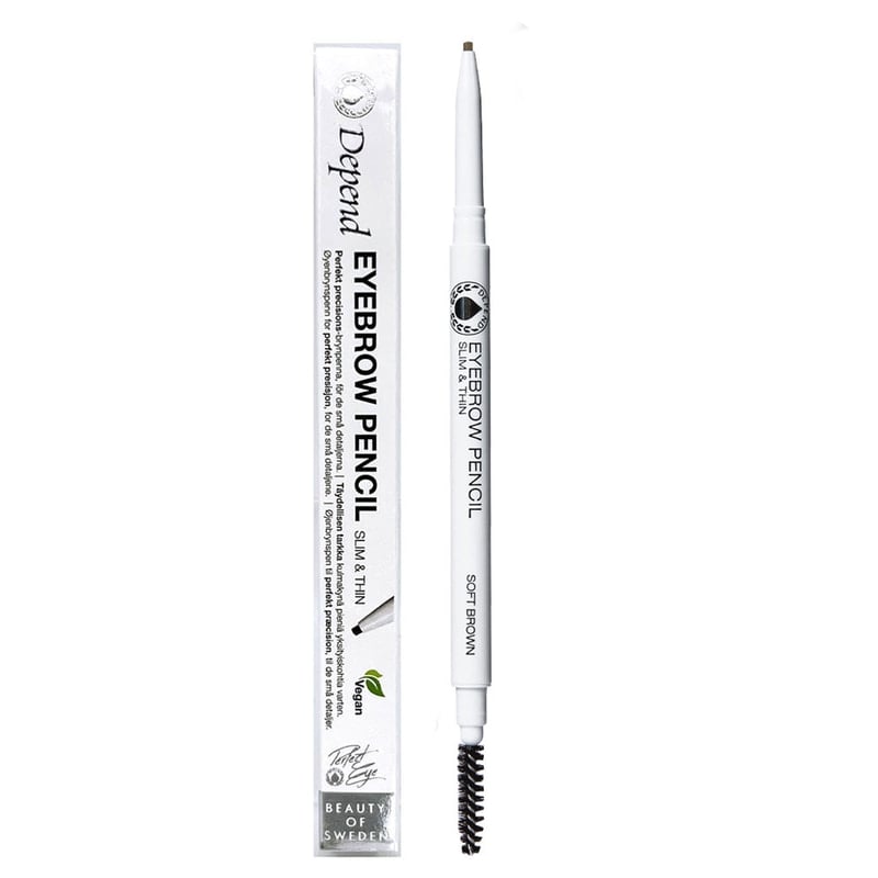 Depend Eyebrow Pencil Slim & Thin Soft Brown 4 g
